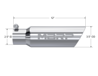 MBRP - MBRP Universal Tip 3in O.D. Dual Wall Angled 2 inlet 12 length - T5106 - Image 3