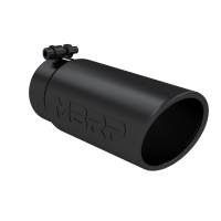 MBRP - MBRP Universal Tip 4 O.D. Angled Rolled End 3.5 inlet 10 length- Black Finish - T5112BLK - Image 2