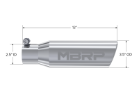 MBRP - MBRP Universal Tip 3in O.D. Angled Rolled End 2 inlet 10 length - T5113 - Image 3