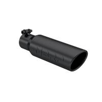 MBRP - MBRP Universal Tip 3in O.D. Angled Rolled End 2 inlet 12 length - Black Finish - T5113BLK - Image 2