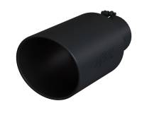 MBRP - MBRP Universal Tip 8in OD Rolled End 5in Inlet 18in Length T304 - Black - T5129BLK - Image 1