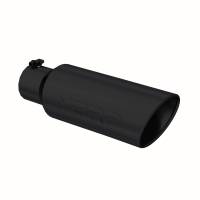 MBRP - MBRP Universal Tip 6in OD Rolled End 4in Inlet 18in L Black Coated Exhaust Tip - T5130BLK - Image 2
