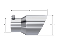 MBRP - MBRP Universal Tip 4.5in O.D. Dual Wall Angled 3in inlet 8in length T304 - T5151 - Image 3