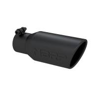 MBRP - MBRP Universal Angled Rolled End Tip 4in OD / 2-3/4in Inlet / 10in Length - Black - T5157BLK - Image 2