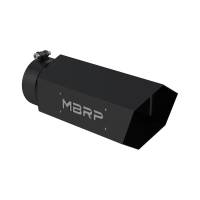 MBRP - MBRP Universal Hex Tip 5in Inlet 16in Length w/ Logo - Black Coated - T5166BLK - Image 2