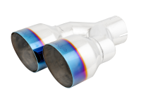 MBRP - MBRP Burnt End Tip 2.5 ID Dual 4 OD Out 9.55 length Single wall 304 Stainless Steel Pass Side - T5177BE - Image 4