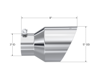 MBRP - MBRP Universal T304 Stainless Steel Tip  3on ID / 5in OD Out / 8in Length Angle Cut Dual Wall - T5187 - Image 3