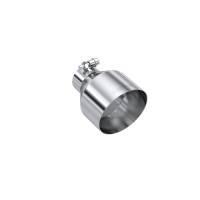 MBRP Universal T304 Stainless Steel Tip 2.5in ID / 5in OD Out / 6.5in Length Angle Cut Single Wall - T5190