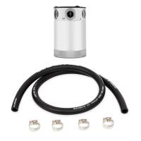 Mishimoto Assembled Universal 3-Port Catch Can Polished w/ Hose - MMBCC-CBTHR-PH