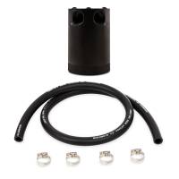 Mishimoto Assembled Universal 2-Port Catch Can Black w/ Hose - MMBCC-CBTWO-BKH