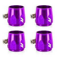 Mishimoto Aluminum -8AN Hex Finishers - Purple - MMHXF-08-4-PR