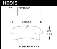 Hawk 16-18 Porsche Macan Performance Ceramic Street Rear Brake Pads - HB915Z.664
