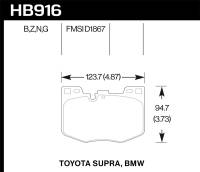 Hawk Performance - Hawk 2020 Toyota Supra / 19-20 BMW Z4 HPS 5.0 Front Brake Pads - HB916B.740 - Image 2