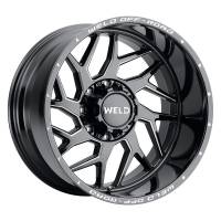 Weld - Weld Off-Road W117 22X10 Fulcrum 8X180 ET-18 BS4.75 Gloss Black MIL 124.3 - W11720018475 - Image 1