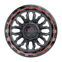 Weld - Weld Off-Road W140 20X10 Flare 6X135 6X139.7 ET-18 BS4.75 Gloss Black MIL Red 106.1 - W14000098475 - Image 2