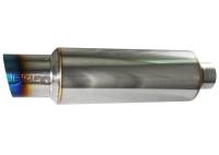 Injen - Injen 2 3/8 Universal Muffler w/Titanium burnt rolled Tip and stainless steel resonated inner wall - SES225TT - Image 4