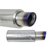 Injen - Injen 3.00 Universal Muffler w/Titanium burnt rolled Tip and stainless steel resonated inner wall - SES300TT - Image 5