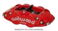 Wilwood Caliper-Narrow Superlite 6R-LH - Red 1.62/1.12/1.12in Pistons 1.25in Disc - 120-11779-RD