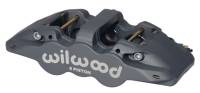 Wilwood Caliper-Aero6-R/H - Black Anodize (.80 Thk Pad) 1.62/1.12/1.12in Pistons 1.25in Disc - 120-13291