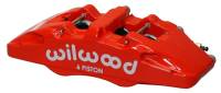 Wilwood Caliper-Forged Dynapro 6 5.25in Mount-Red-R/H 1.62/1.38in/1.38in Pistons 1.10in Disc - 120-13432-RD