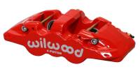 Wilwood Caliper-Aero4 - Red 1.12/1.12in Pistons 0.81in Disc - 120-14004-RD