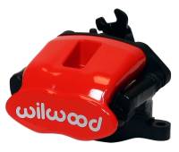 Wilwood Caliper-Combination Parking Brake-Pos 1-L/H-Red 34mm piston .81in Disc - 120-9809-1-RD