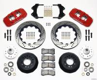 Wilwood AERO6 Front Hub Kit 14.00 Drilled-Red WWE ProSpindle - 140-10641-DR