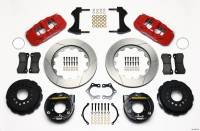 Wilwood AERO4 Rear P-Brake Kit 14.00in Red Mopar/Dana 2.36in Off w/Snap Ring Brng - 140-10951-R