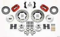 Wilwood Forged Dynalite Front Kit 11.00in Drilled Red 70-72 CDP B & E Body-Disc - 140-11021-DR