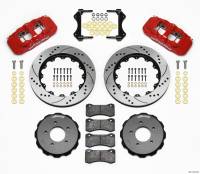Wilwood AERO6 Front Hat Kit 14.00 Drilled Red 99-06 BMW E46 - 140-11974-DR