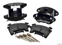 Wilwood D154 Front Caliper Kit - Black 2.50in Piston 0.81in Rotor - 140-12098-BK