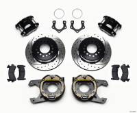 Wilwood D154 P/S Park Brake Kit Drilled Mopar/Dana 2.50in Off w/Snap Ring Brng - 140-12208-D