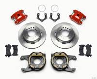 Wilwood D154 P/S Park Brake Kit Red Mopar/Dana 2.36in Off w/Snap Ring Brng - 140-12214-R