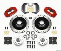 Wilwood Narrow Superlite 6R Front Hub & 1PC Rtr Kit 12.88in Dril -Red Magnum Force Drop Spindle - 140-12272-DR