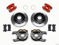 Wilwood D154 P/S P-B Kit Drilled-Red 12 Bolt 2.75in offset Staggered Shock - 140-12570-DR