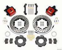 Wilwood Combination Parking Brake Rear Kit 11.00in Drilled Red 2012 Fiat 500 w/ Lines - 140-12768-DR