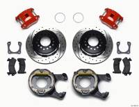 Wilwood D154 P/S P-B Kit Drilled-Red 12 Bolt 2.81in Offset Staggered Shock - 140-13025-DR
