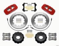 Wilwood AERO6 Front Hat Kit 14.00 Red 2007-2011 BMW E90 Series w/Lines - 140-13582-R