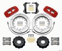 Wilwood AERO6 Front Hat Kit 15.00 Red 2007-2011 BMW E90 Series w/Lines - 140-13919-R