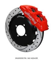 Wilwood Dynapro 6 Front Hat Kit 12.88in Drilled Red 2016-Up Mazda MX5 Miata w/ Lines - 140-14234-DR