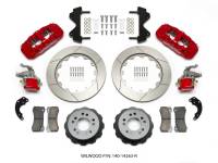 Wilwood AERO4 / MC4 Rear Kit 14.00 Red Currie Pro-Tour Unit Bearing Floater - 140-14263-R