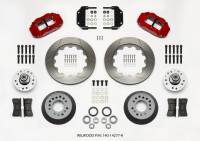Wilwood Narrow Superlite 6R Front Hub Kit 14.00in Red Magnum Force Drop Spindle - 140-14277-R