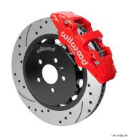 Wilwood AERO6 Front Kit 15.00in BBK - 08-12 Audi A4/A5/S5 - Drilled & Slotted Rotor - Red - 140-14588-DR