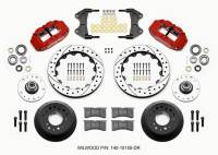 Wilwood Narrow Superlite 6R Front Hub Kit 12.88in Drill Red WWE ProSpindle (5x4.75in 5x5.00in Hub) - 140-15155-DR