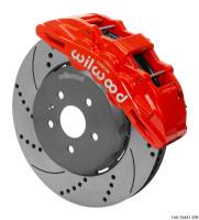 Wilwood SX6R Front Brake Kit 15in SRP Drilled/Slotted Rotor - Red - 140-15441-DR