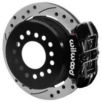 Wilwood - Wilwood Chevy Monte Carlo Forged 4 Piston DynaPro Black Caliper HP32 VV D&S Rotor - 11.00x0.81 - 140-17120-D - Image 1