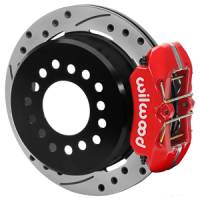Wilwood - Wilwood Chevy Monte Carlo Forged 4 Piston DynaPro Red Caliper HP32 VV D&S Rotor - 11.00x0.81 - 140-17120-DR - Image 1