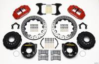 Wilwood Narrow Superlite 4R Rear P-Brk Kit 12.88in Drilled Red Mopar/Dana 2.36in Off w/Snap Ring - 140-9222-DR