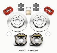 Wilwood - Wilwood Forged Dynalite P/S Park Brake Kit Red 12 Bolt 2.75in offset Staggered Shock - 140-9315-R - Image 2