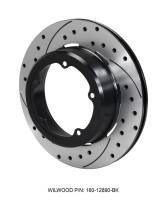 Wilwood Rotor-1.91in Offset-SRP-BLK-Drill-RH 12.19 x .810 - 5 x 5.75in Floater - 160-12890-BK